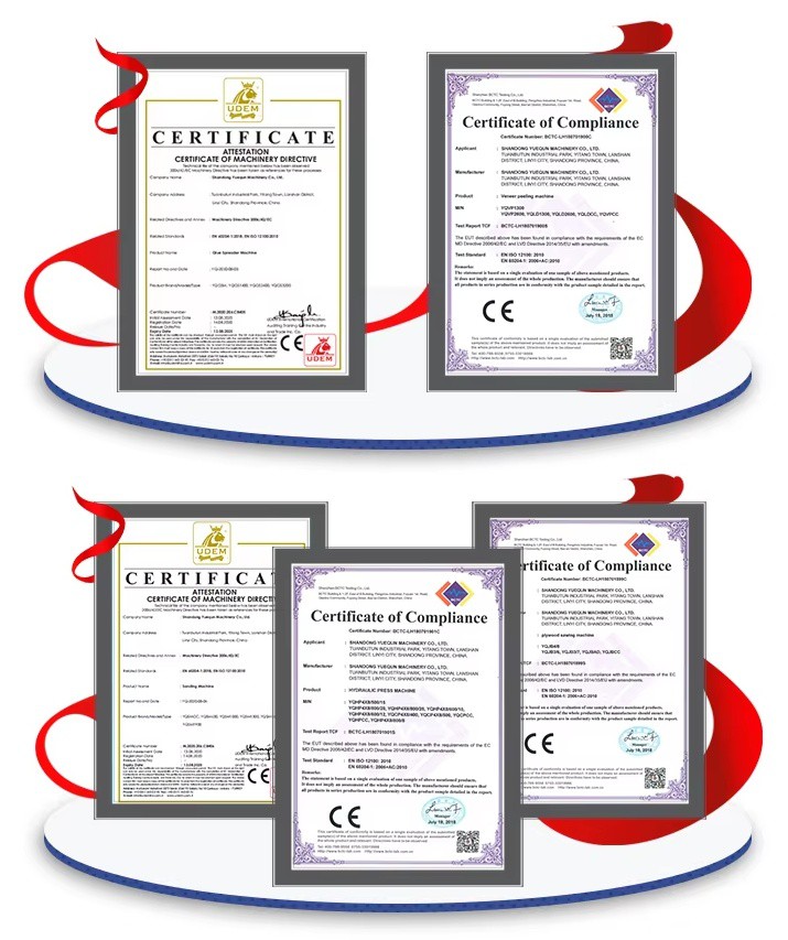 cetificates of plywood pressing machine cetificates of plywood pressing machine